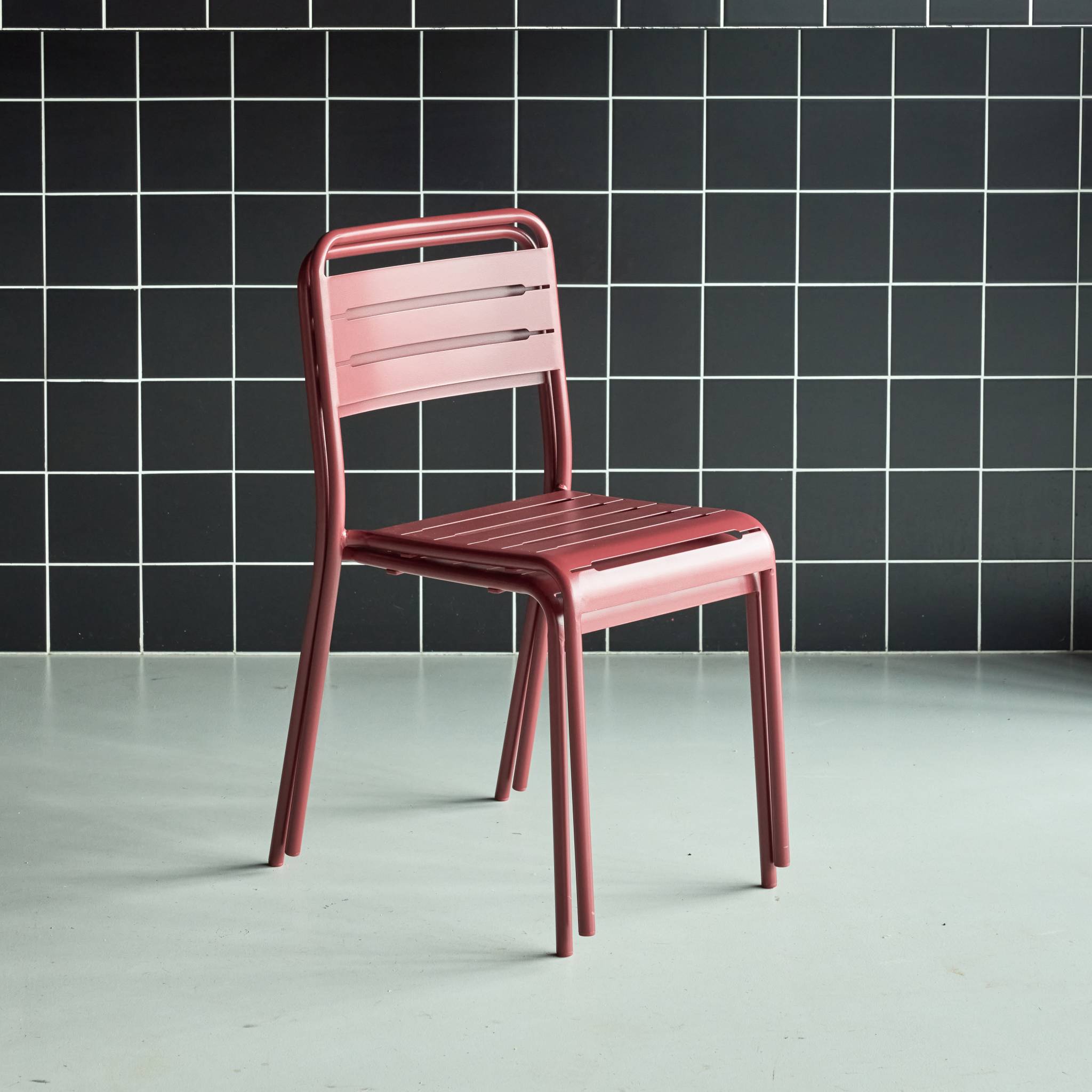 Chaise de jardin acier (lot de 2) AMÉLIA