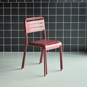 Chaise de jardin acier (lot de 2) AMÉLIA