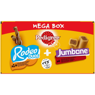 PEDIGREE Mega Box Récompenses Rodeo Duos & Jumbone Friandises pour chien 2x780g