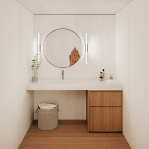 LEDS C4 Baño IP44 Toilet Slim 632mm LED 25 Blanco cálido - 3000K ON-OFF Cromo 1777lm