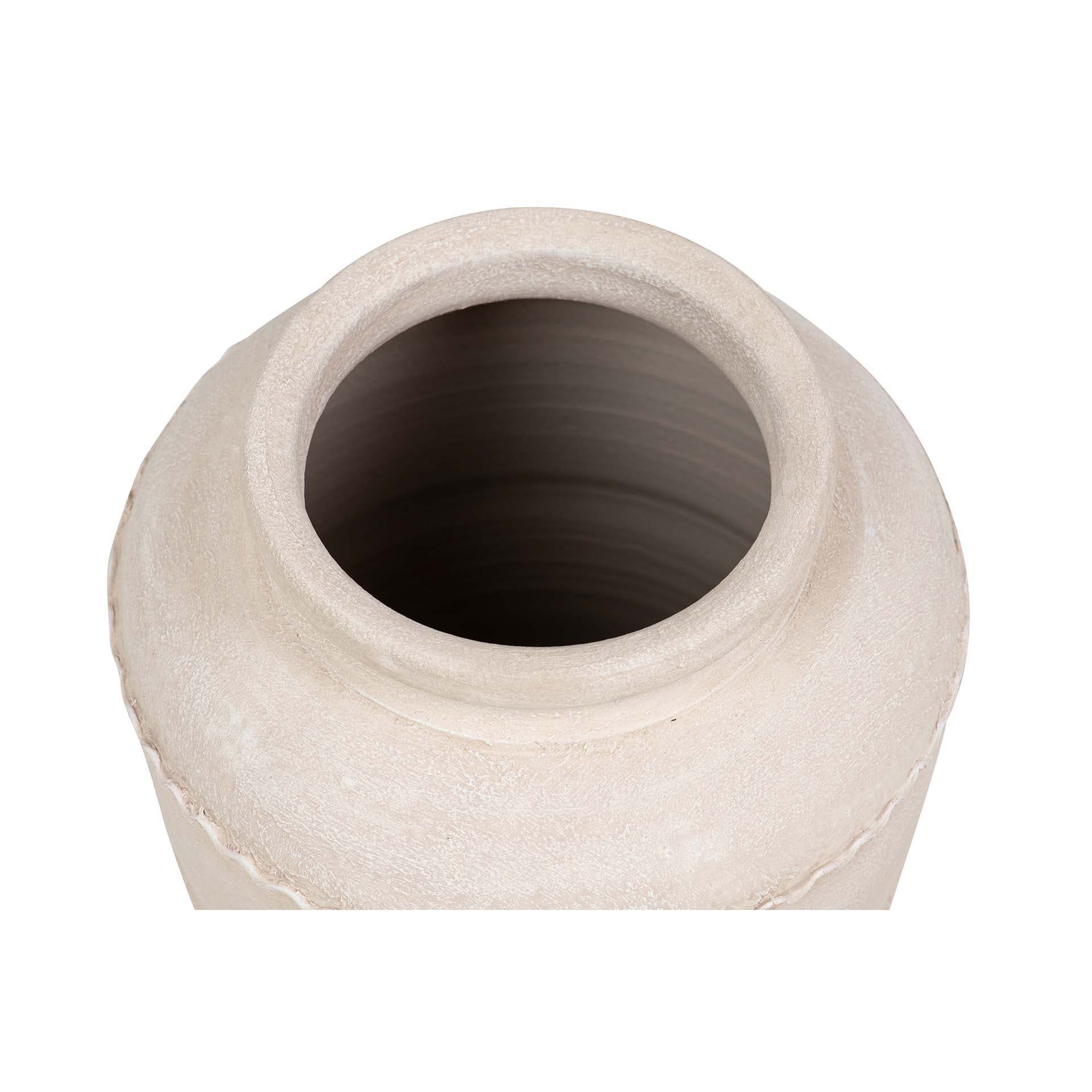 Florero Ceramica Beige 24x24x40 Cm