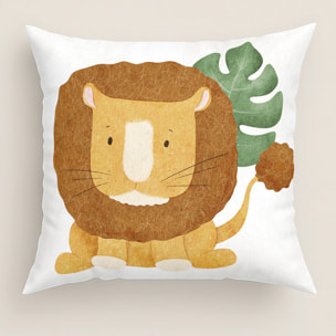 Naturals - Funda de Cojín Estampado - Con Cremallera - Sin relleno - 100% Algodón - Safari