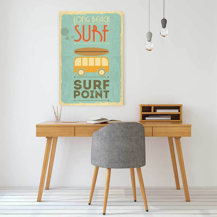 Tableau surf vintage surf point vintage  Tableau alu Dibond