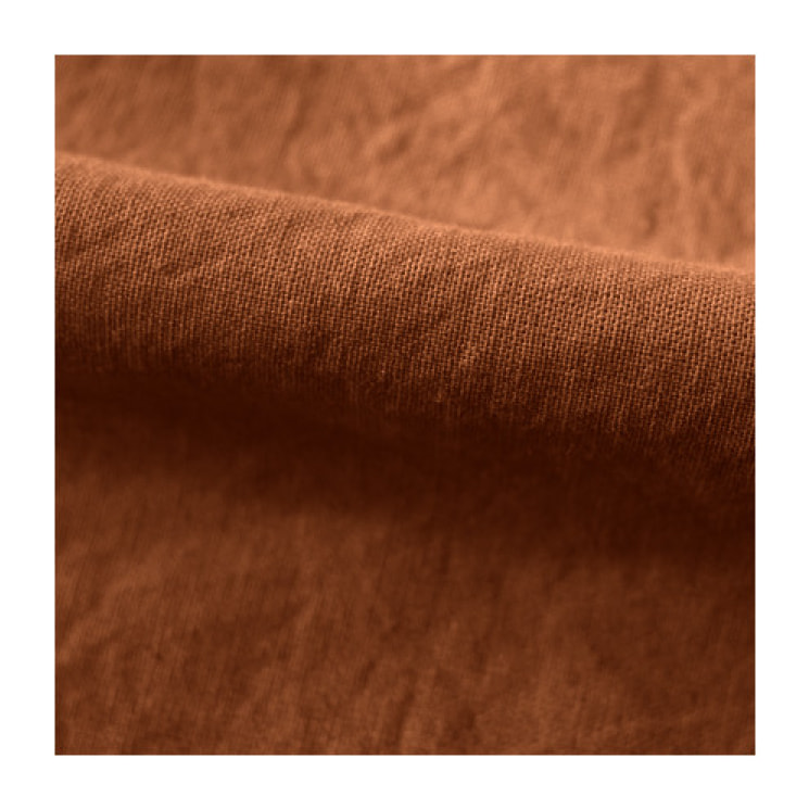 Drap housse Palace pur coton teint lavé 63 fils/cm² Vent du sud  -  Palace Terre Cuite