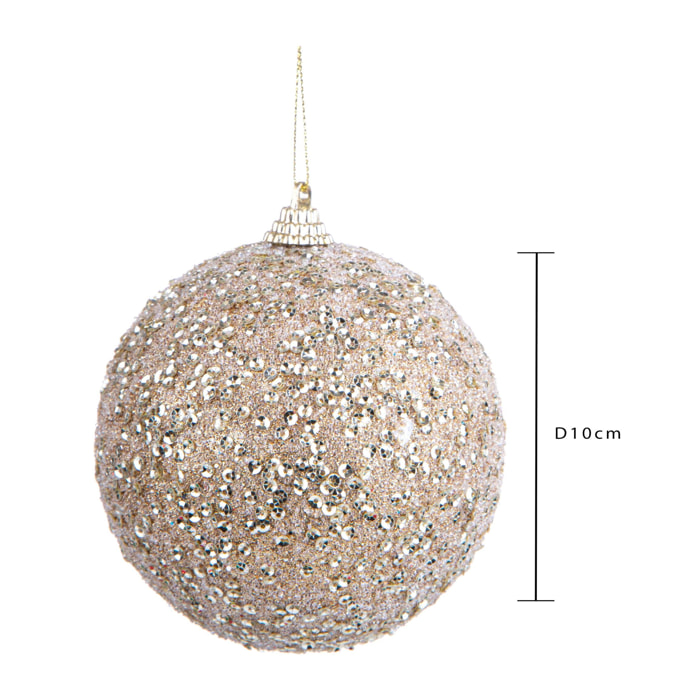 Sfere 6 pz con strass - Pezzi 2 - ORO - Bianchi Dino SpA