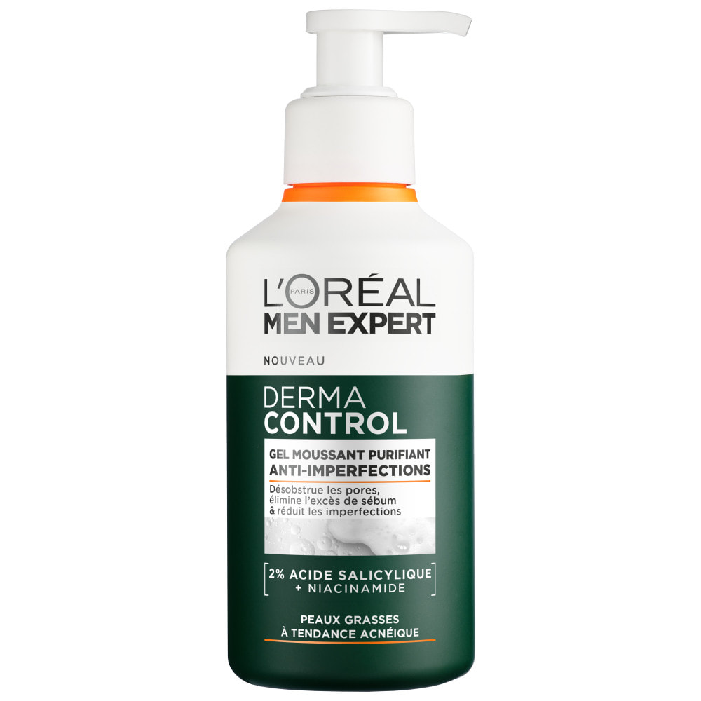 L'Oréal Paris Men Expert Derma Control Gel Moussant Purifiant Anti-Imperfections 260ML