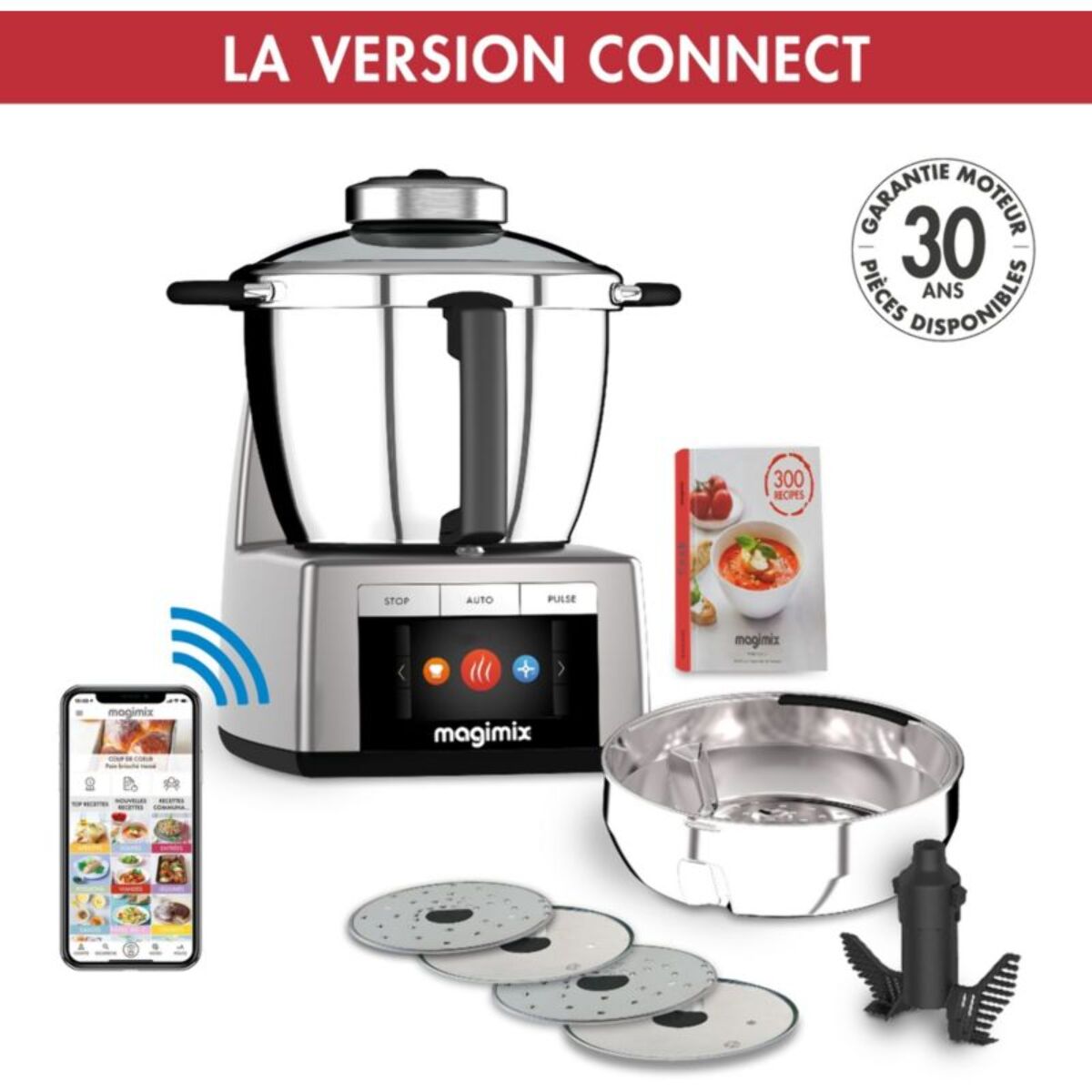 Robot cuiseur MAGIMIX Cook Expert Connect Chrome 18913