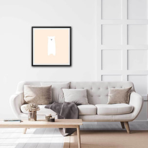 Affiche enfant grizzly mimi Affiche + cadre en bois - Noir