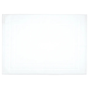 Tapis de bain "Praia" coton blanc 50x70cm