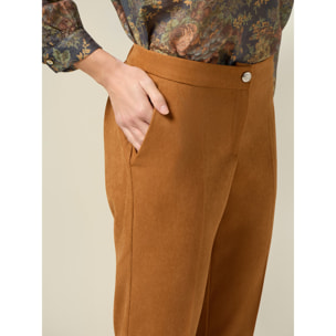 Oltre - Pantalones regular de pana - Beige