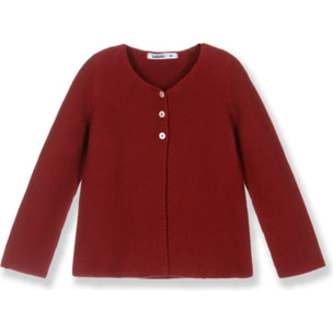 Chaqueta punto bebé algodón cuello redondo