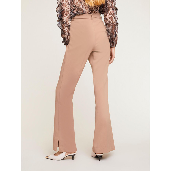 Motivi - Pantaloni flare con spacco - Beige