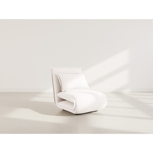 Candice - Banquette 1 place convertible clic-clac en velours côtelé - Beige