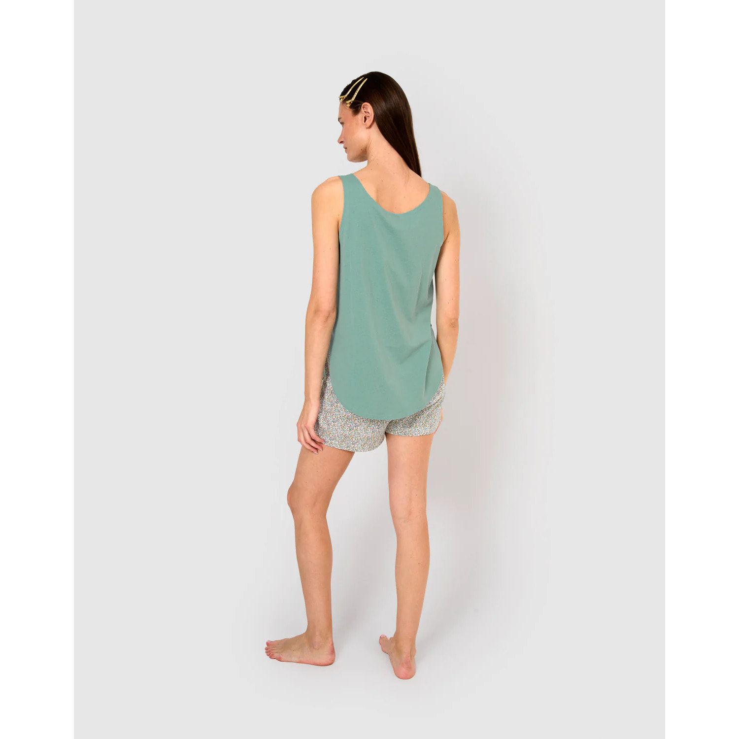 Pigiama spalline cotone clarita verde