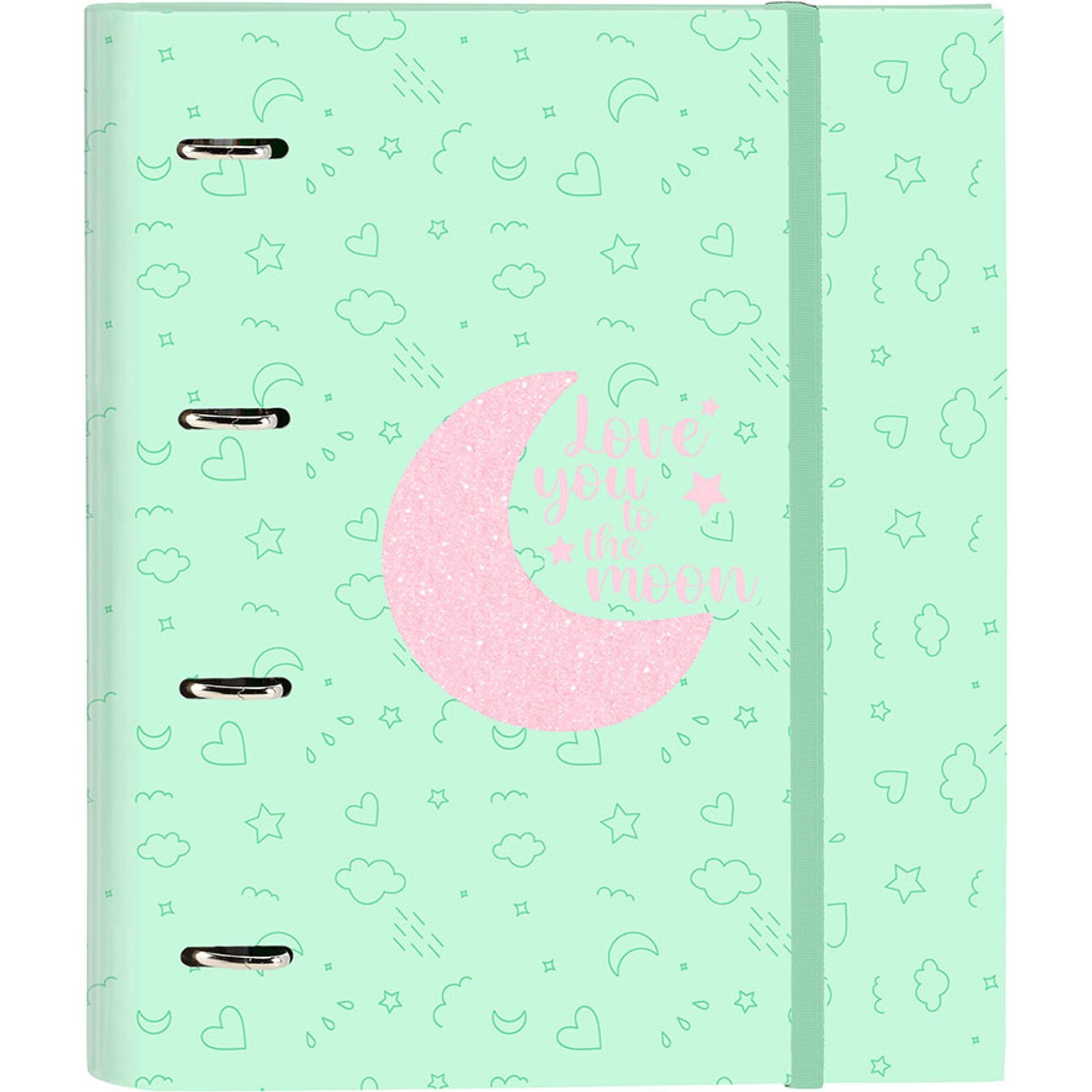 Carpeta 4 anillas 35mm c/recambio blackfit8 "moon"