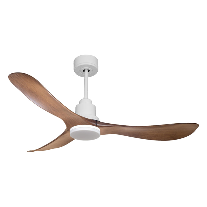 Ventilateur de plafond Réversible  Thermostat Dimmable Wifi Moteur à courant continu Toits en pente Télécommande Lumière à trois tons Hypersilence Mémoire