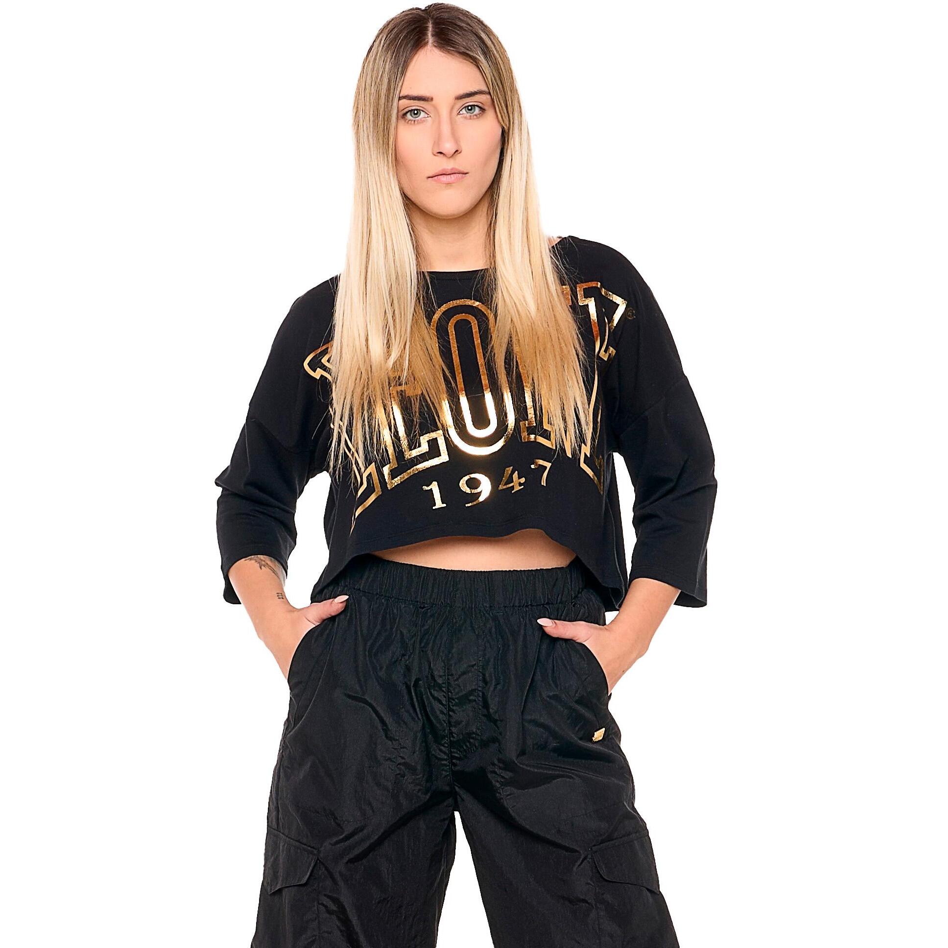 Pantalone cargo da donna in popeline "Authentic Gold"