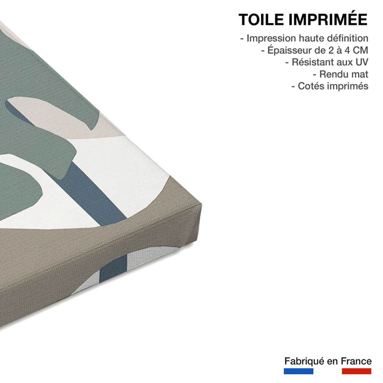Tableau Monstera effet tissé Toile imprimée