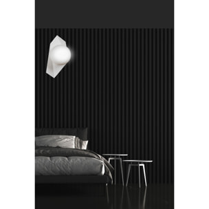Lampada da parete Drifton in acciaio bianco opaco