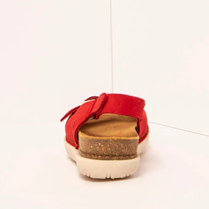 Sandalias 1719 NOBUCK RED /RHODES color Red
