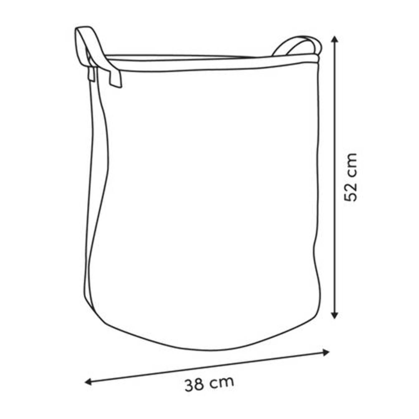 Panier à linge bouclette rond pliable 56L blanc