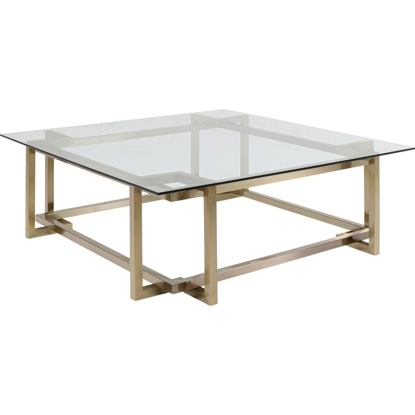 Table basse Clara 120x120cm dorée Kare Design