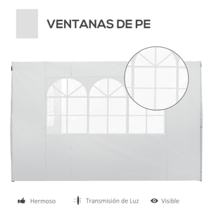 2 Paredes Laterales para Carpa de Oxford 3x2 m Blanco