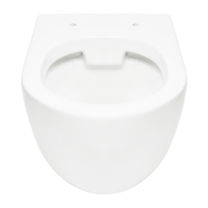 Pack WC bati-support Geberit + WC sans bride Swiss Aqua Technologies + abattant SoftClose + plaque Blanche (ProjectGeb3)