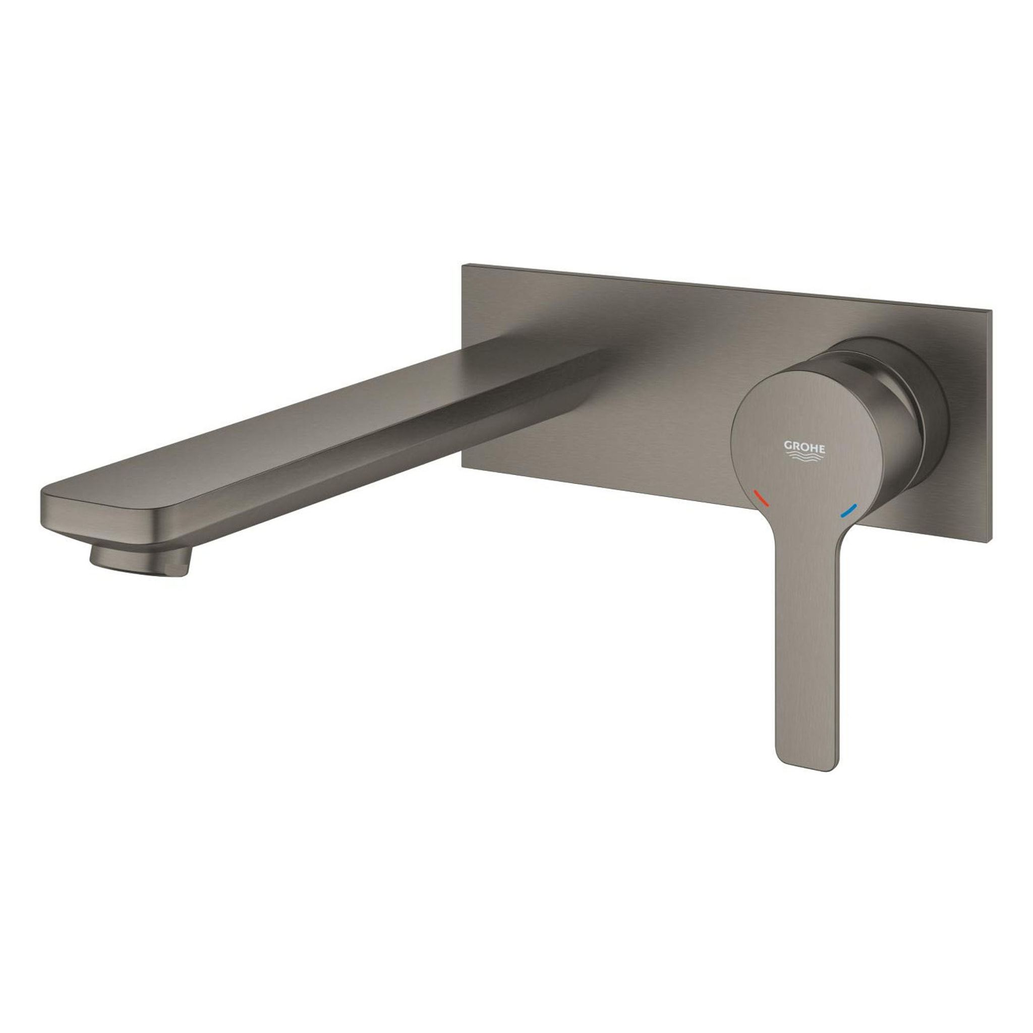 Mitigeur lavabo mural 2 trous Taille L - Hard Graphite brossé