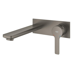 Mitigeur lavabo mural 2 trous Taille L - Hard Graphite brossé