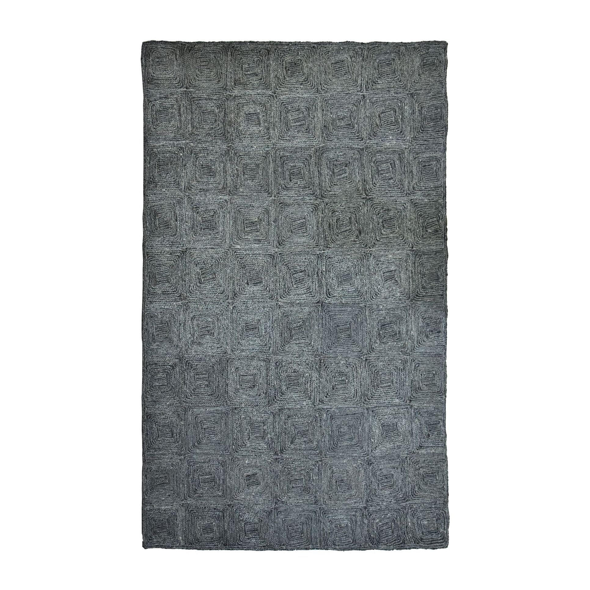 Tapis noir en jute tissage 200x300cm