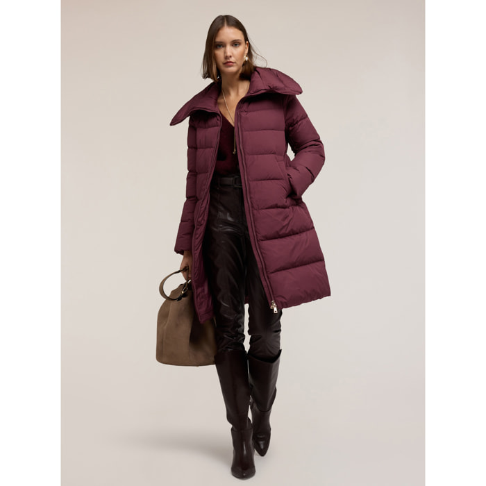 Motivi - Plumífero largo con cuello amplio - Burgundy