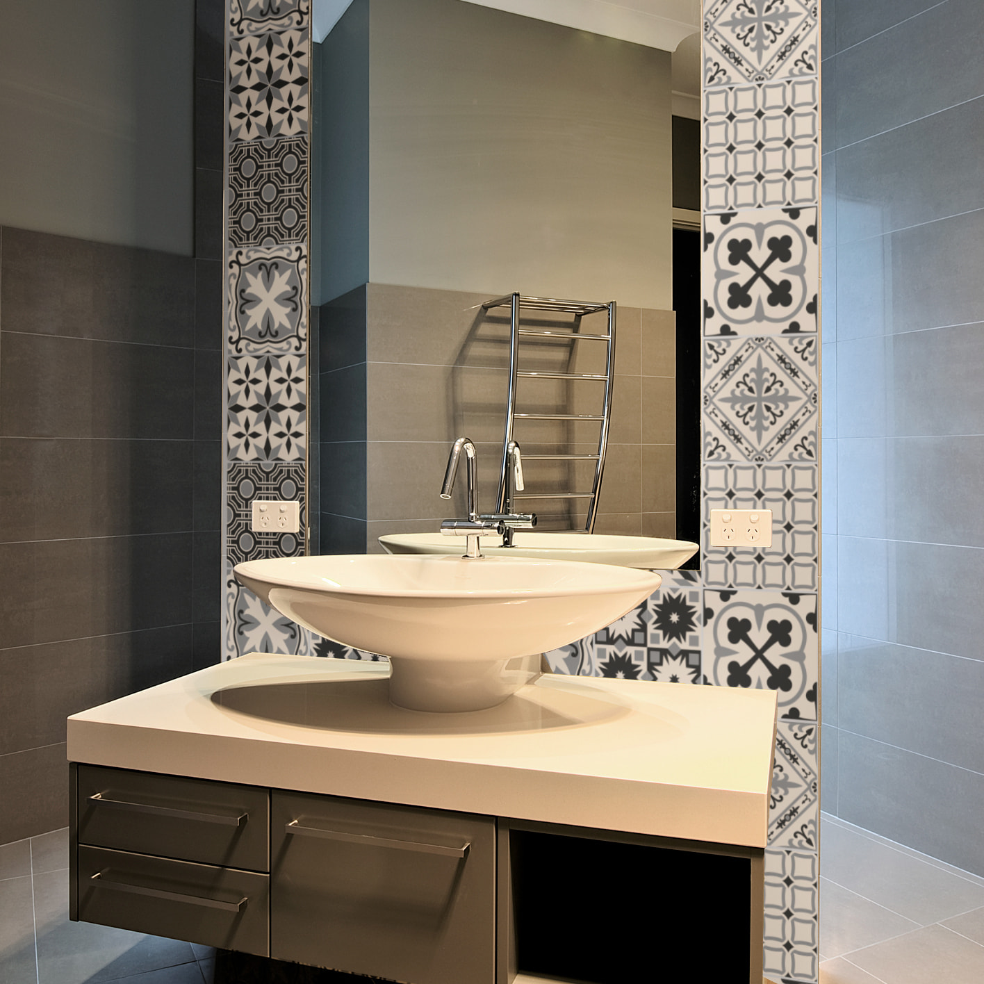 Stickers muraux - Sticker Mural Carrelage adhésif Cuisine Salle de Bain - 9 STICKERS CARRELAGES AZULEJOS IVOA