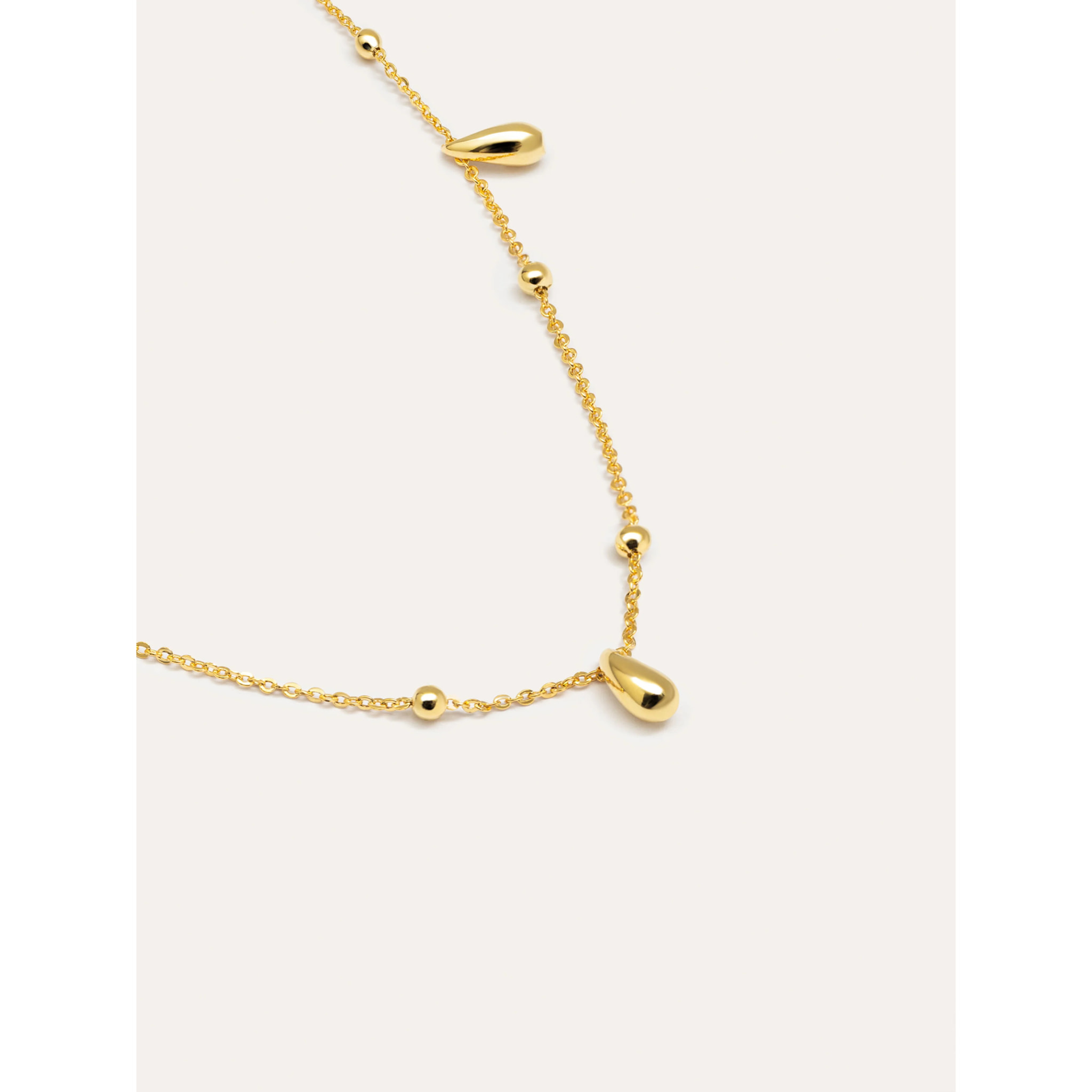 Collar Gotas y Dots Baño Oro