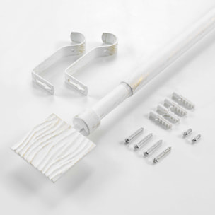 Kit de tringle extensible patiné or - Blanc