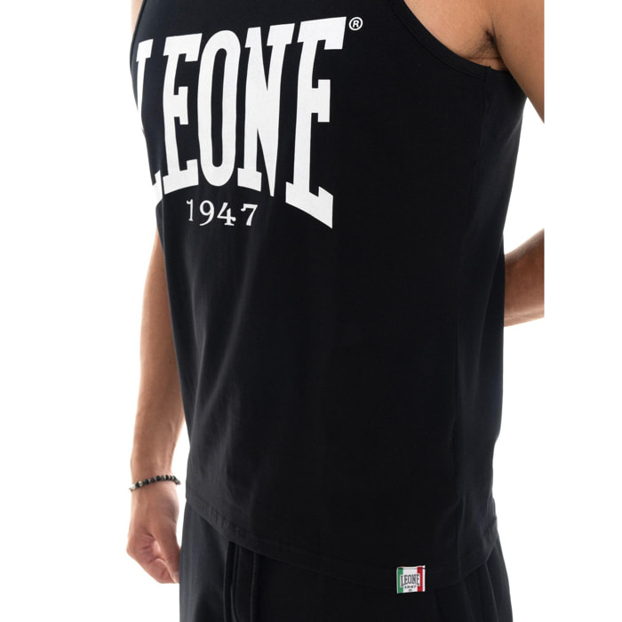 Camiseta sin mangas de Leone 1947 Apparel con un gran logo de boxeo. Estilo llamativo para entrenar.