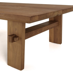 SIXTINE - Table basse rectangulaire 140x70cm en bois de teck recyclé