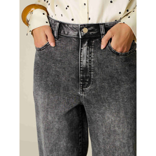 Oltre - Jeans boyfit stone washed - Grigio