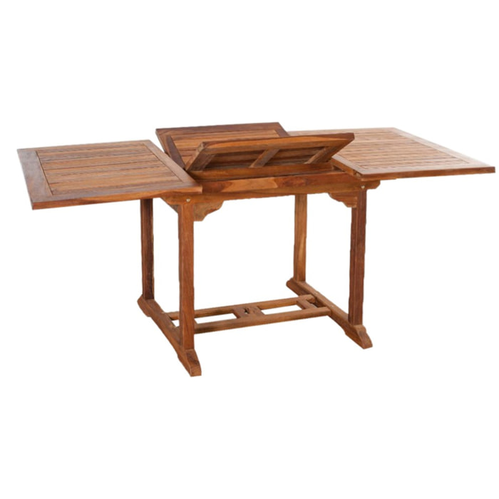 Table de jardin rectangulaire et 6 chaises en teck huilé NARRA