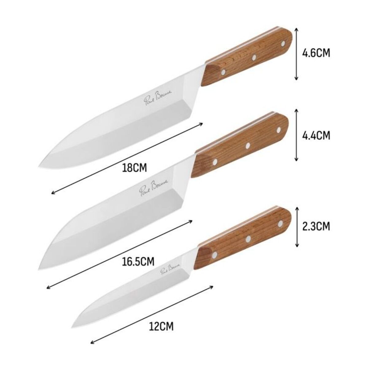 Set de couteaux TEFAL 3 couteaux Collection Paul Bocuse