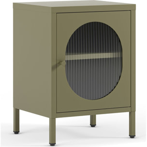 Table de chevet 1 porte en métal - YSIA