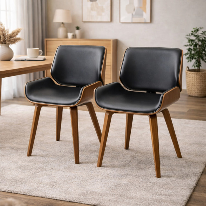 Lot de 2 chaises – Esprit vintage – Design intemporel