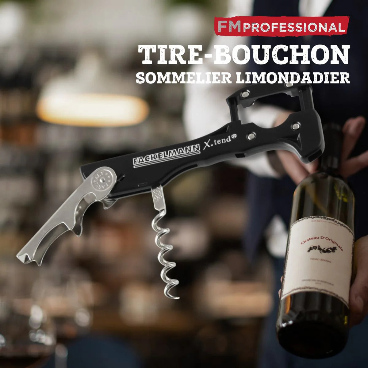 Tire-bouchon décapsuleur 13 cm FM Professional Boissons