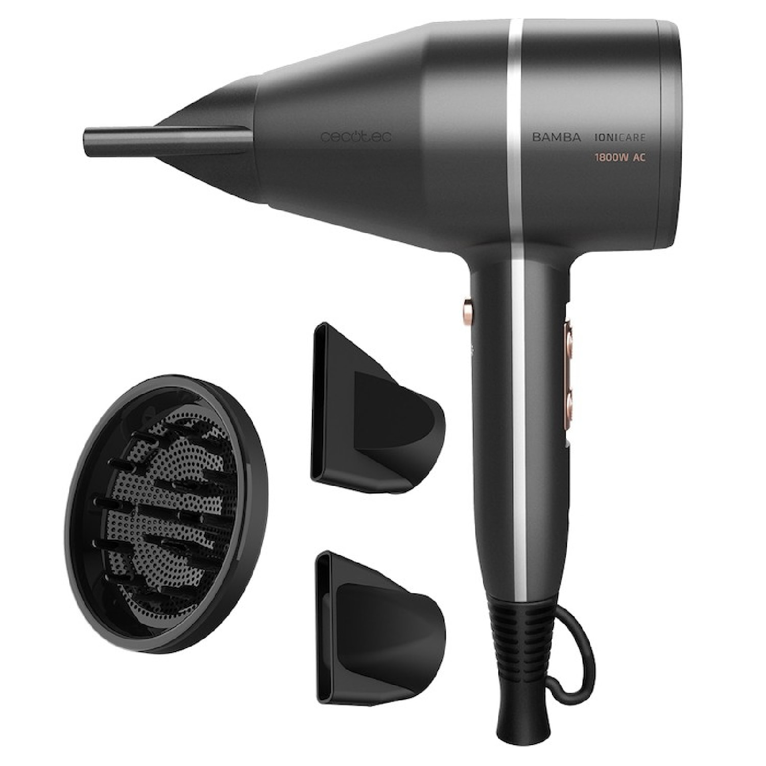 Cecotec Sèche-cheveux ionique Bamba IoniCare 5500 PowerStyle avec moteur AC, gra