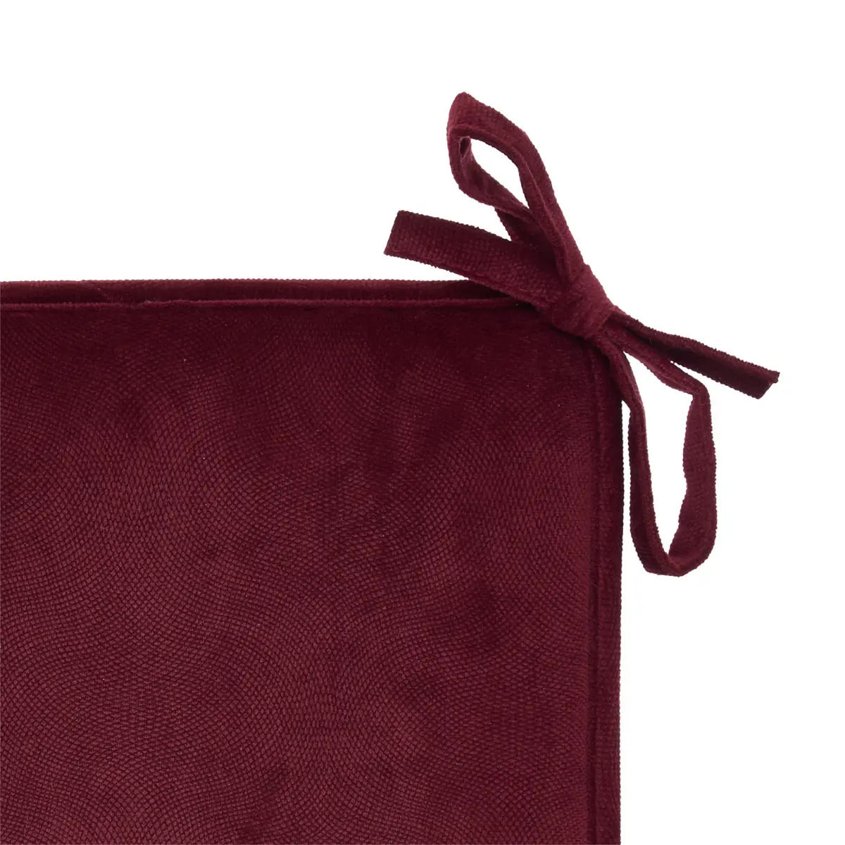 Galette de chaise Lilou rouge grenat 38x38cm