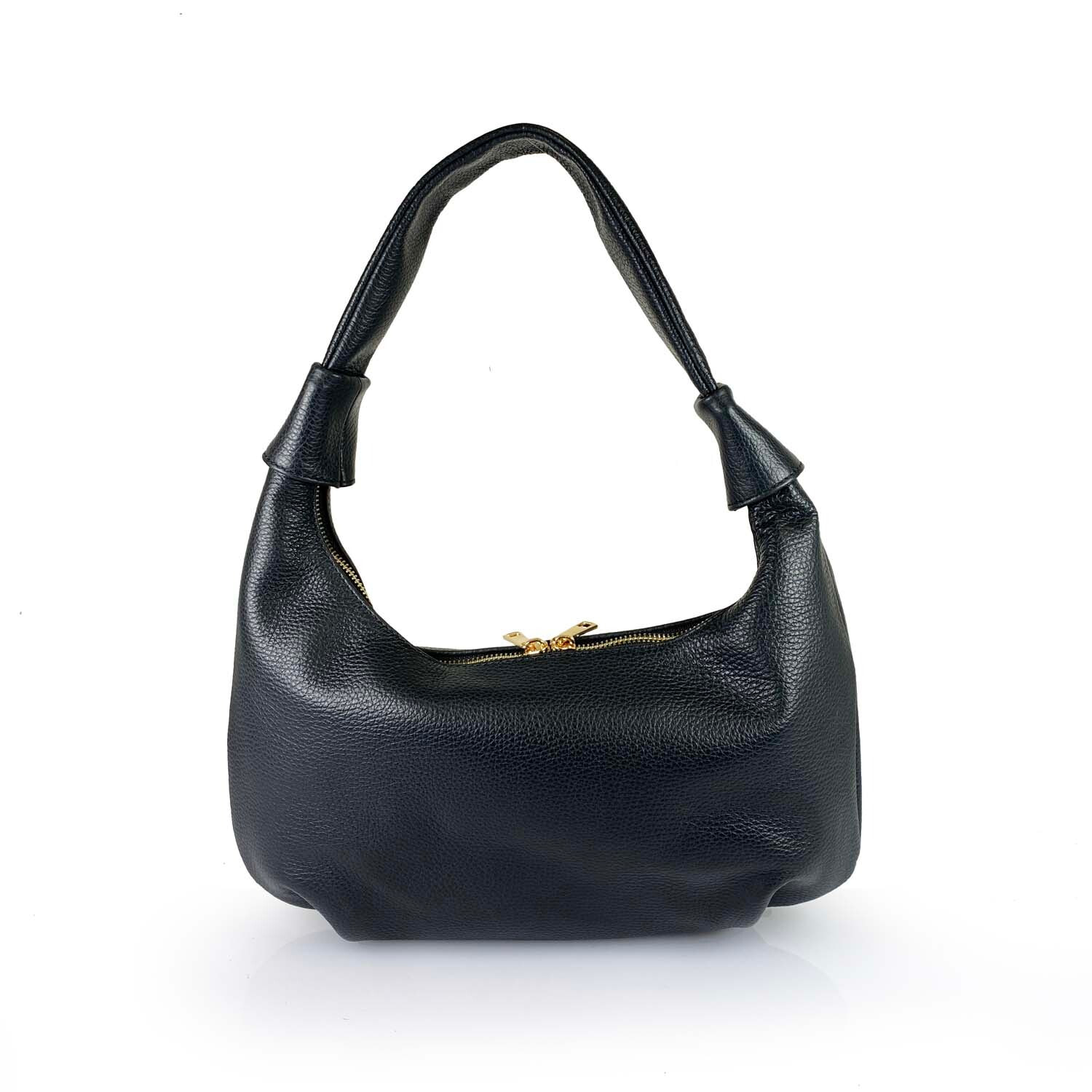 Borsa Donna in vera pelle Made in Italy colore Nero dimensioni cm 38 x 21 x 4