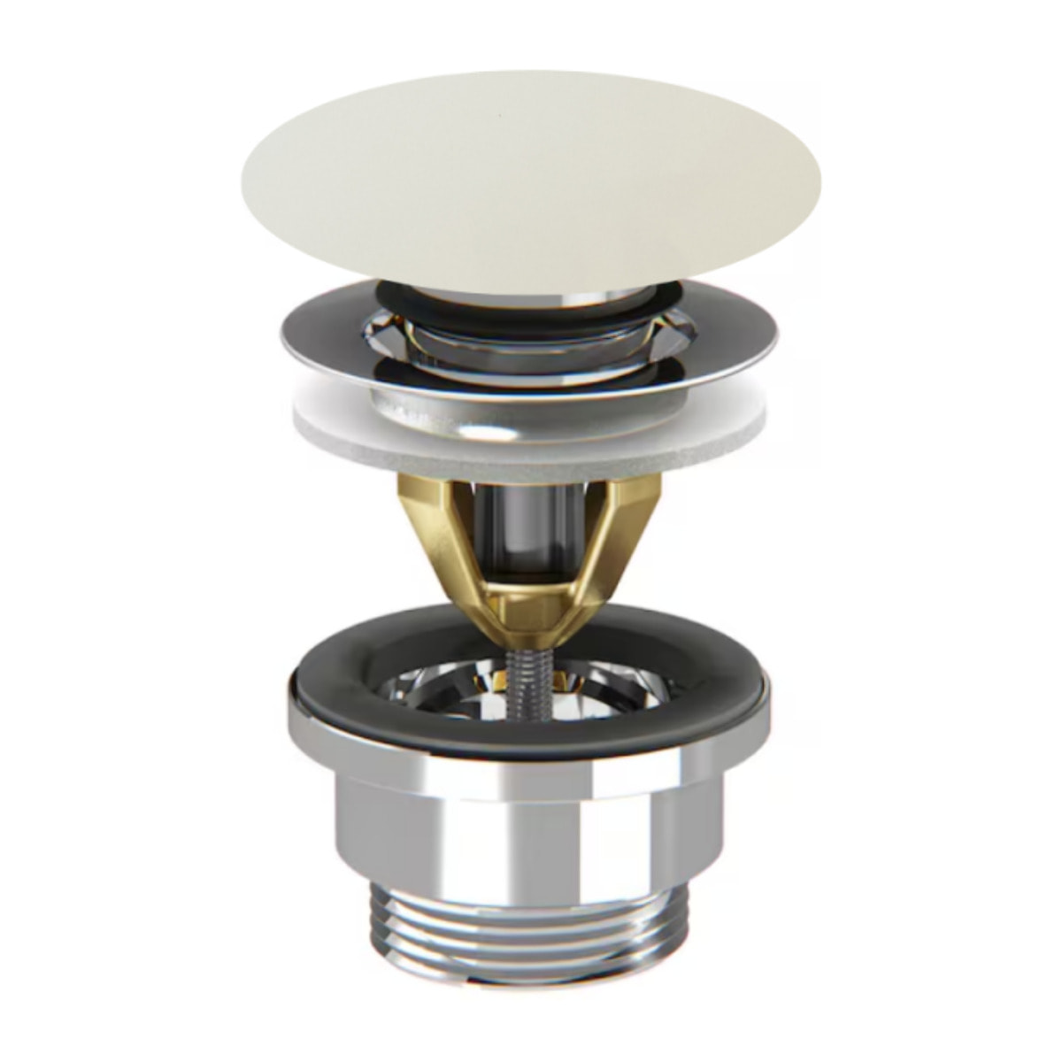 Bonde de vidage click laque satinée blanc