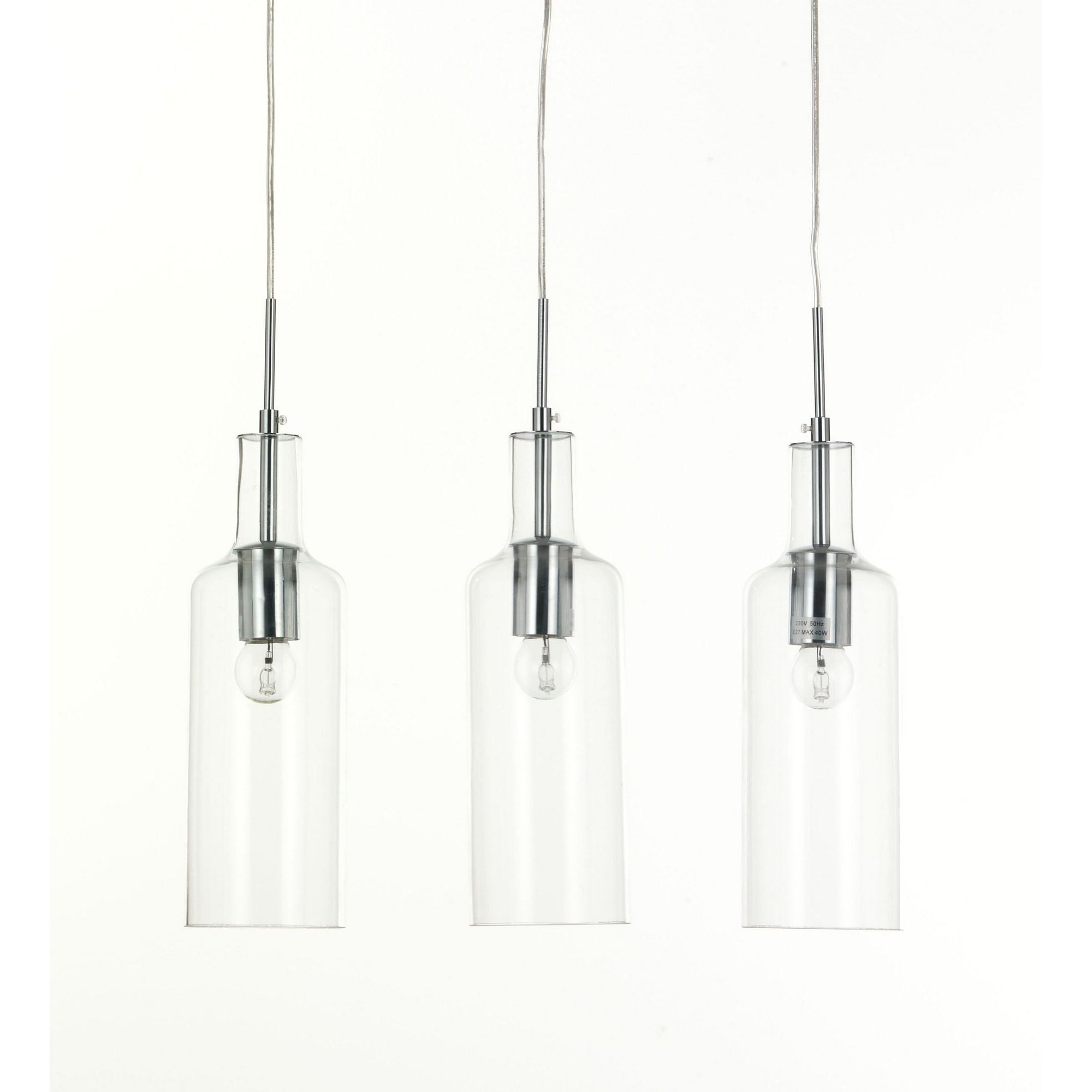 Tomasucci   Lampadario 3 luci "BOTTLES" multicolore