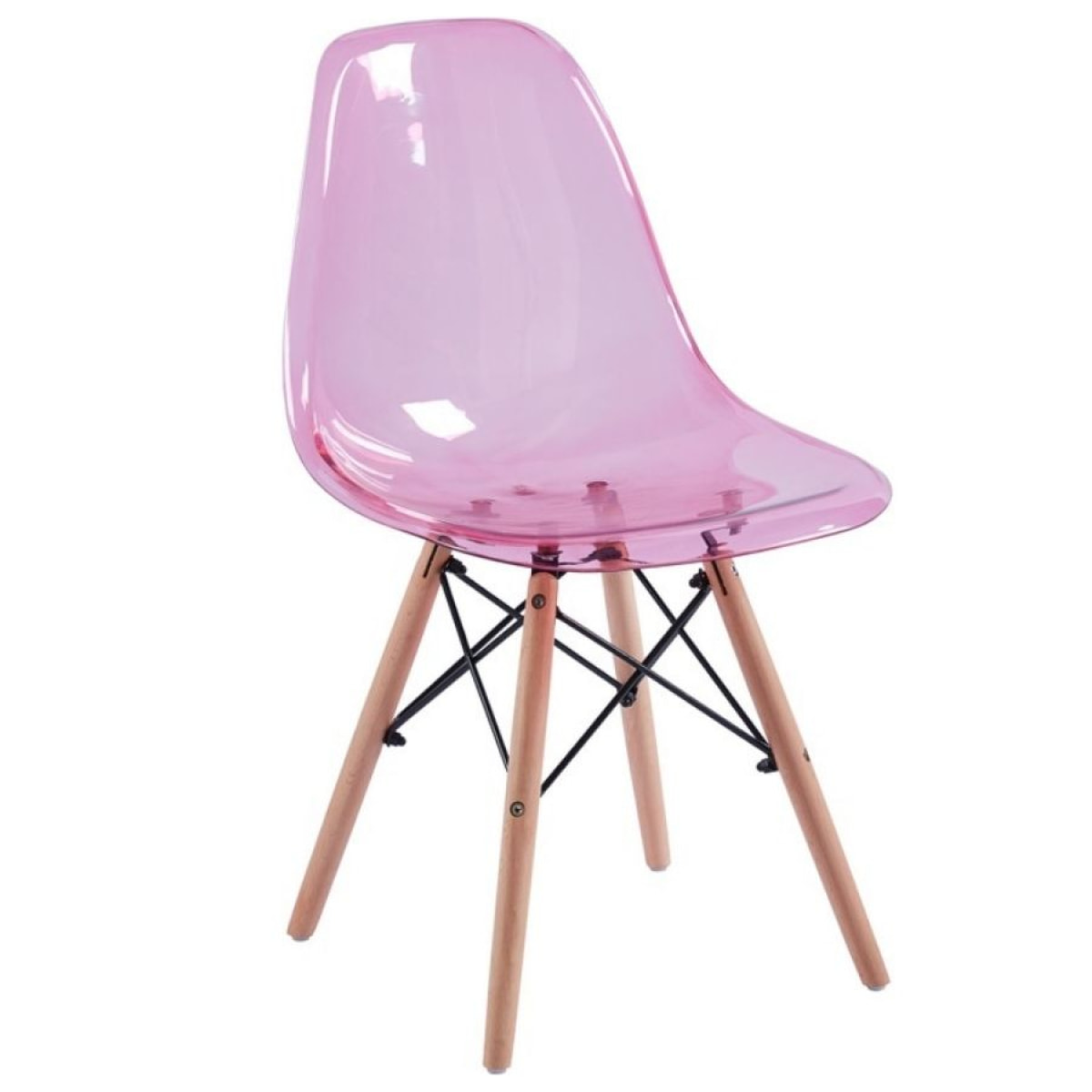 Set 4 sedie trasparenti rosa - Betty