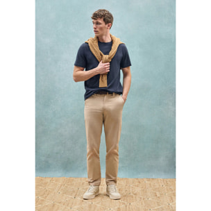 Camiseta azul marino garment dye con detalle Polo Club